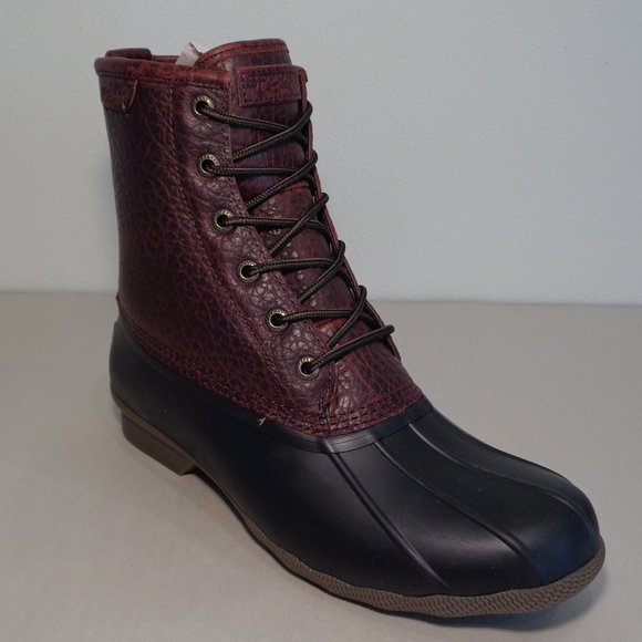 Sperry Size 10 M SALTWATER Amaretto Black Leather Duck Boots New Men\'s Shoes main image 10